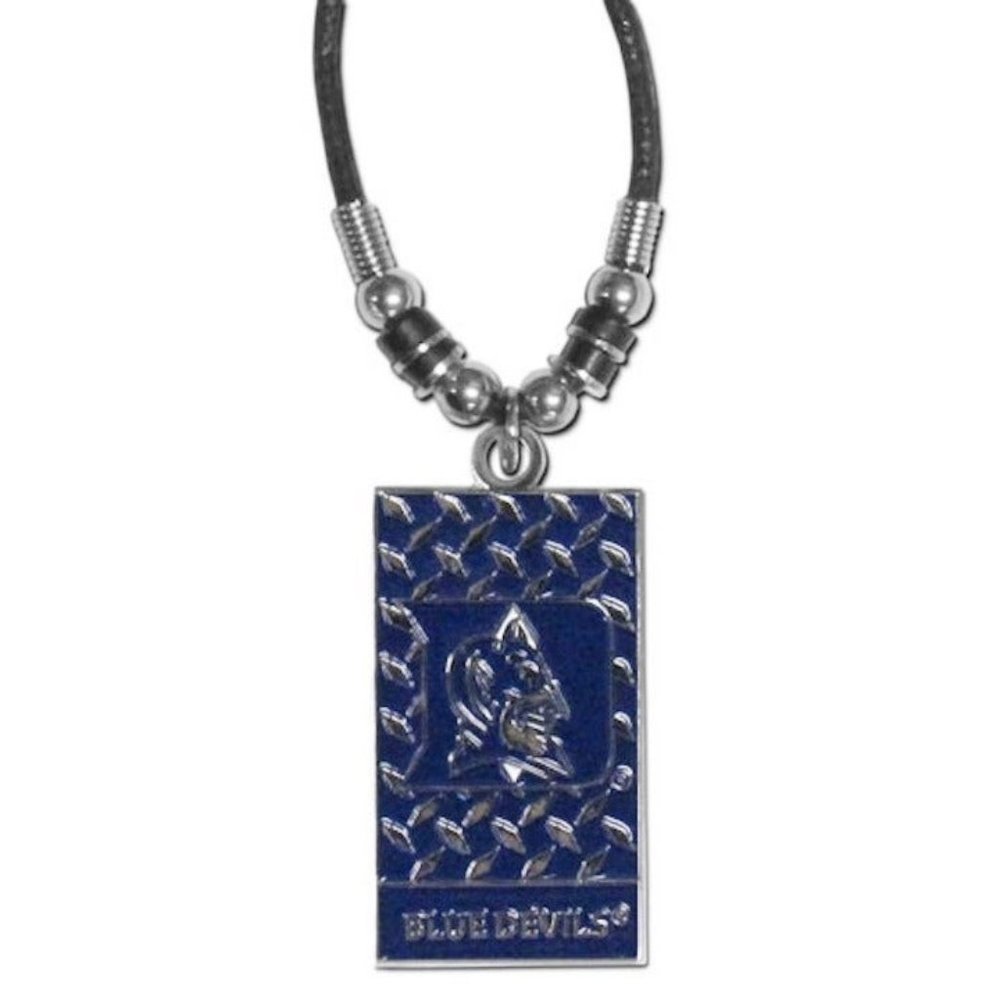 DUKE BLUE DEVILS NCAA Official Team Fan Gear Diamond Plate Rope Pendant Necklace